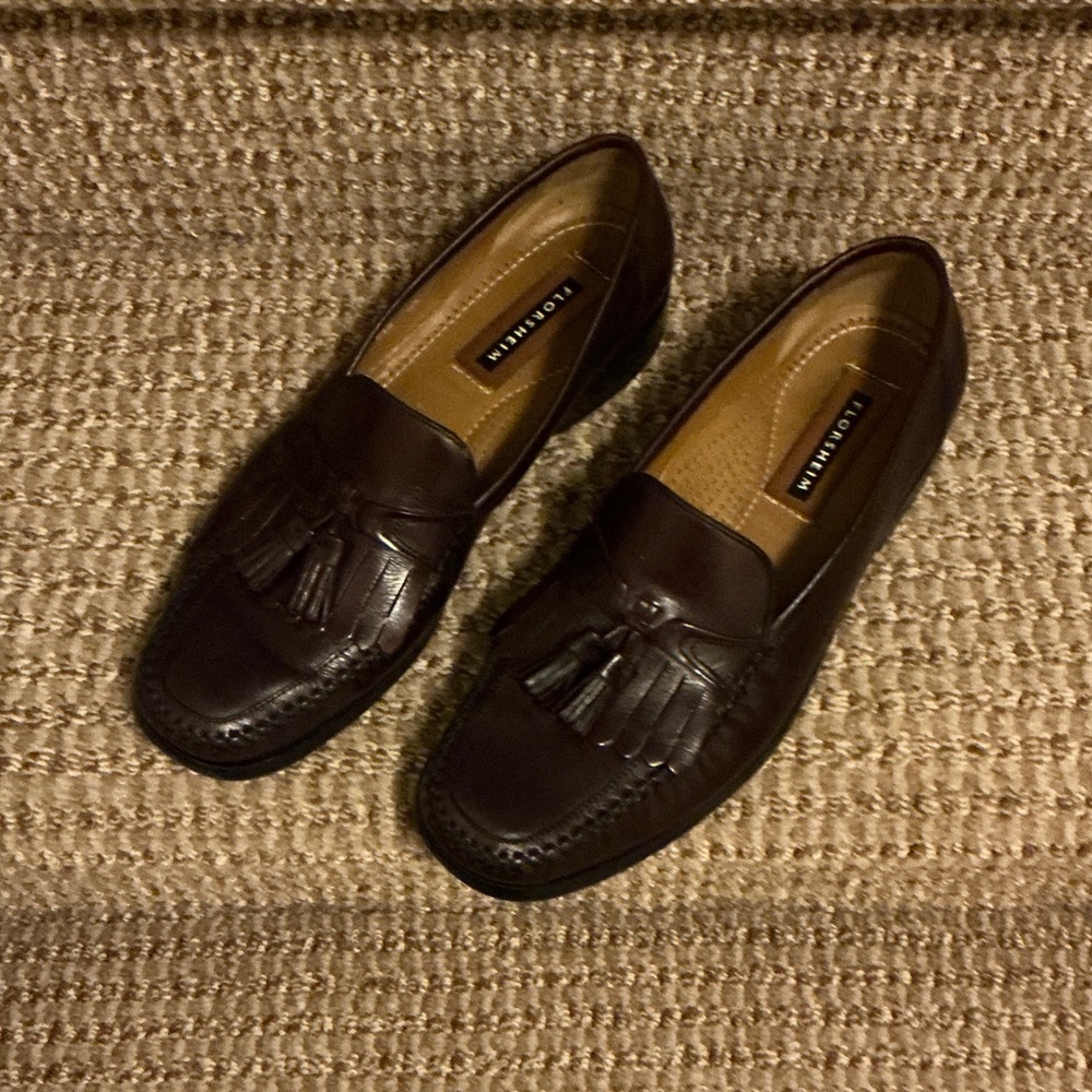 Florsheim Dark Brown Leather Tassel Loafers
